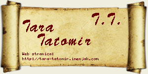 Tara Tatomir vizit kartica